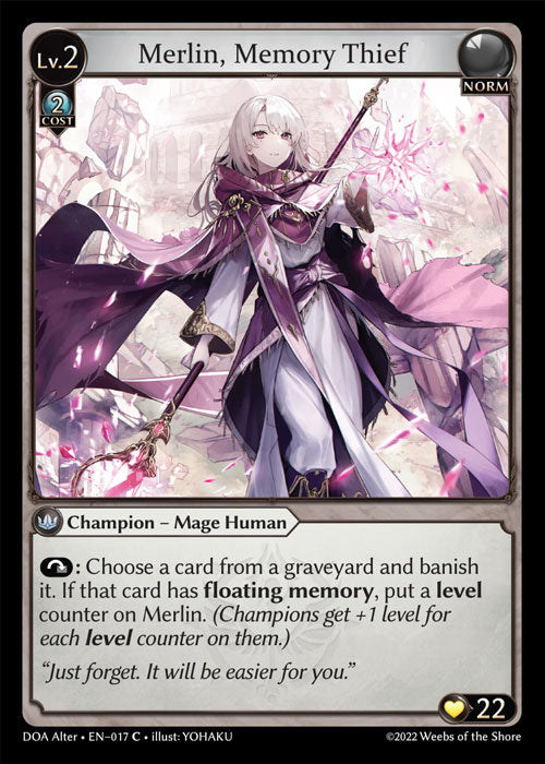 Grand Archive single card - DOA Alter - en-017 - Merlin, Memory Thief(C)