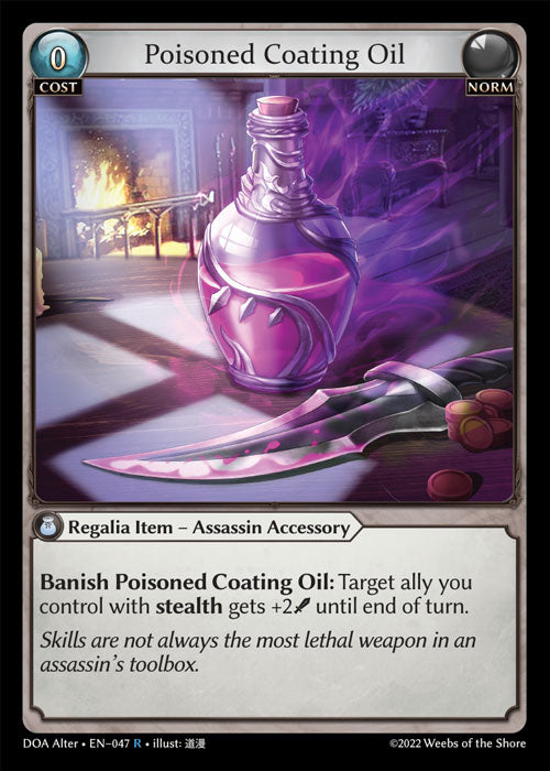 Grand Archive single card - DOA Alter - en-047 - Poisoned Coating Oil(R)