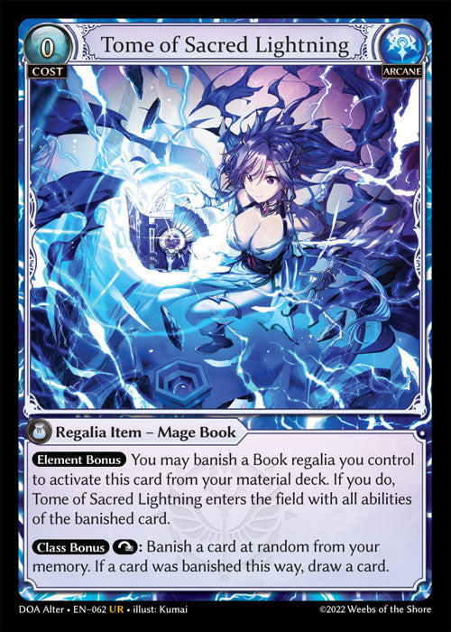 Grand Archive single card - DOA Alter - en-062 - Tome of Sacred Lightning(UR)