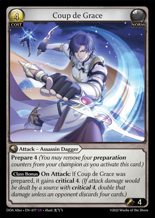 Grand Archive single card - DOA Alter - en-077 - Coup de Grace(SR)