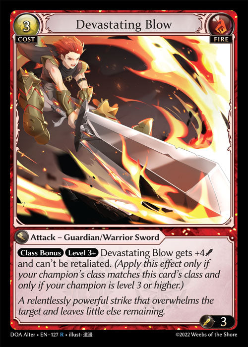 Grand Archive single card - DOA Alter - en-127 - Devastating Blow(R)