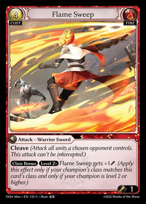 Grand Archive single card - DOA Alter - en-135 - Flame Sweep(R)