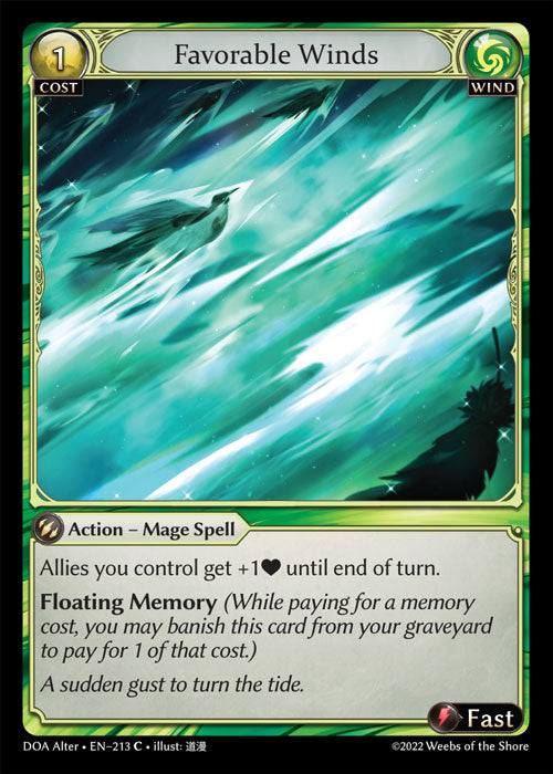 Grand Archive single card - DOA Alter - en-213 - Favorable Winds(C)