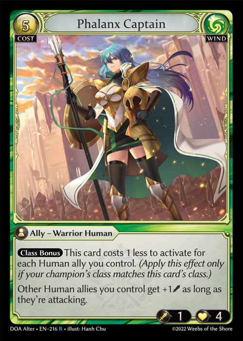 Grand Archive single card - DOA Alter - en-216 - Phalanx Captain(R)