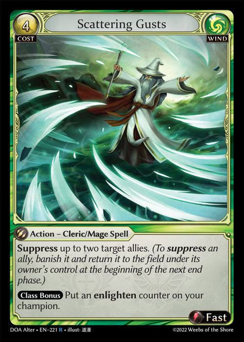 Grand Archive single card - DOA Alter - en-221 - Scattering Gusts(R)