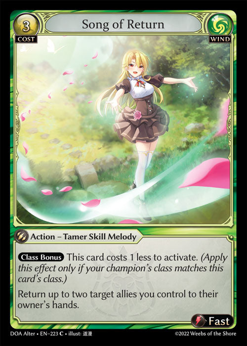 Grand Archive single card - DOA Alter - en-223 - Song of Return(C)