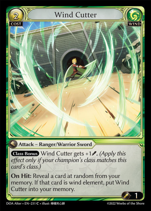 Grand Archive single card - DOA Alter - en-231 - Wind Cutter(C)