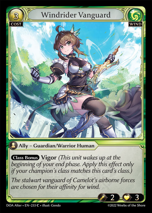 Grand Archive single card - DOA Alter - en-233 - Windrider Vanguard(C)