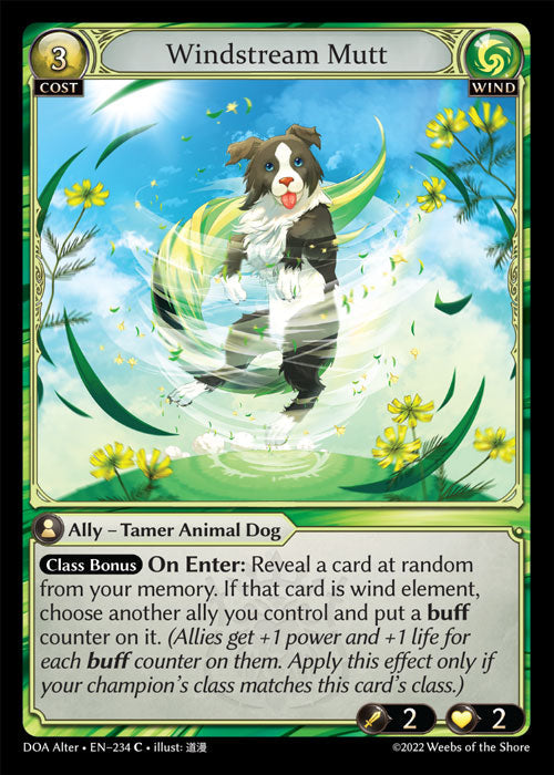 Grand Archive single card - DOA Alter - en-234 - Windstream Mutt(C)