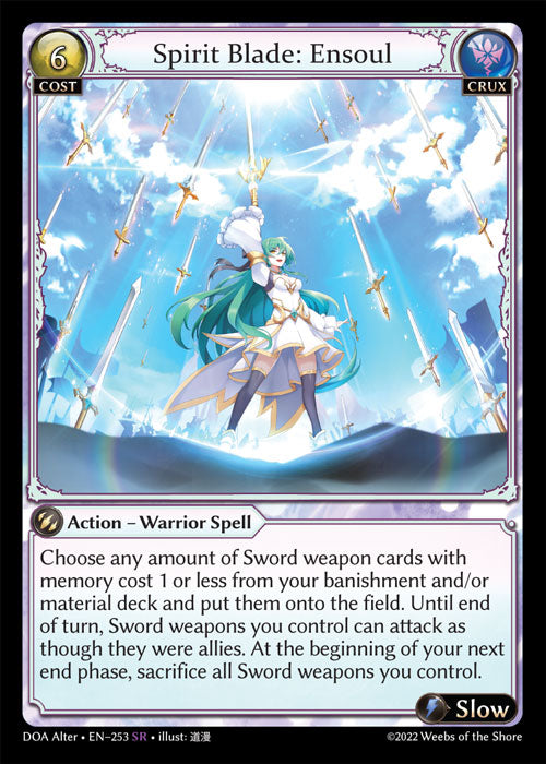 Grand Archive single card - DOA Alter - en-253 - Spirit Blade: Ensoul(SR)(Foil)