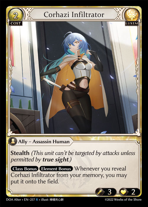 Grand Archive single card - DOA Alter - en-257 - Corhazi Infiltrator(R)
