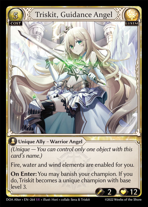 Grand Archive single card - DOA Alter - en-264 - Triskit, Guidance Angel(SR)