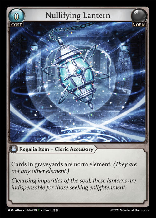 Grand Archive single card - DOA Alter - en-279 - Nullifying Lantern(U)