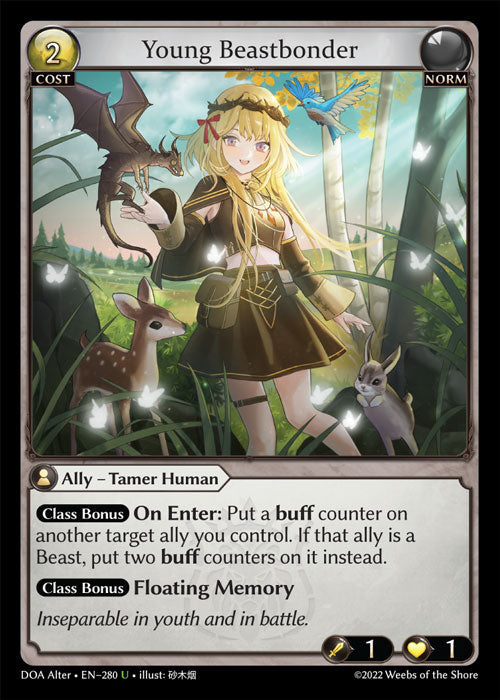 Grand Archive single card - DOA Alter - en-280 - Young Beastbonder(U)