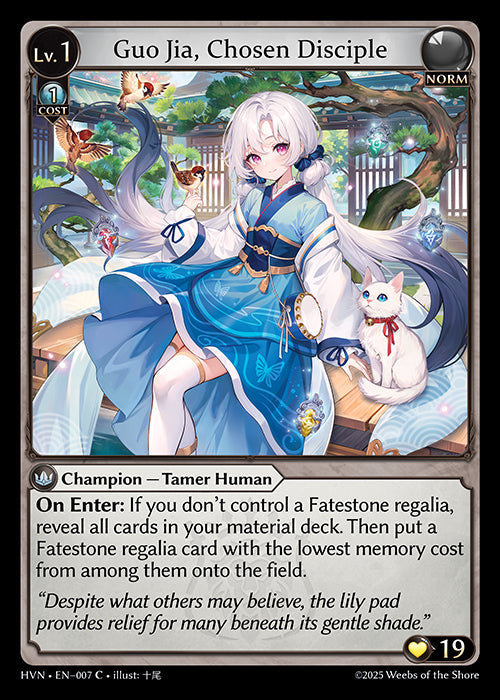 Grand Archive single card - HVN - EN-007 - Guo Jia, Chosen Disciple(C)(Foil)