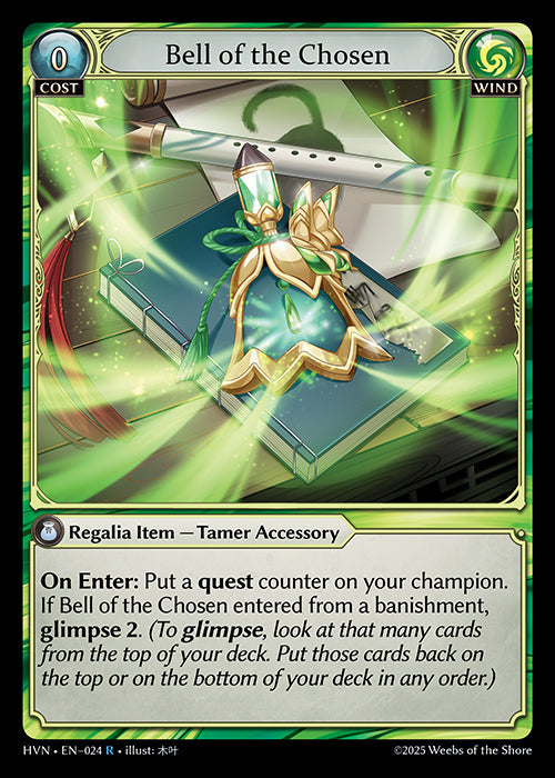 Grand Archive single card - HVN - EN-024 - Bell of the Chosen(R)