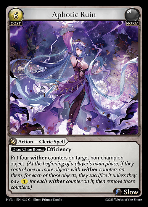 Grand Archive single card - HVN - EN-032 - Aphotic Ruin(C)