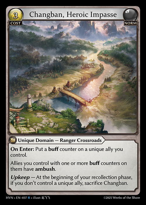 Grand Archive single card - HVN - EN-037 - Changban, Heroic Impasse(R)