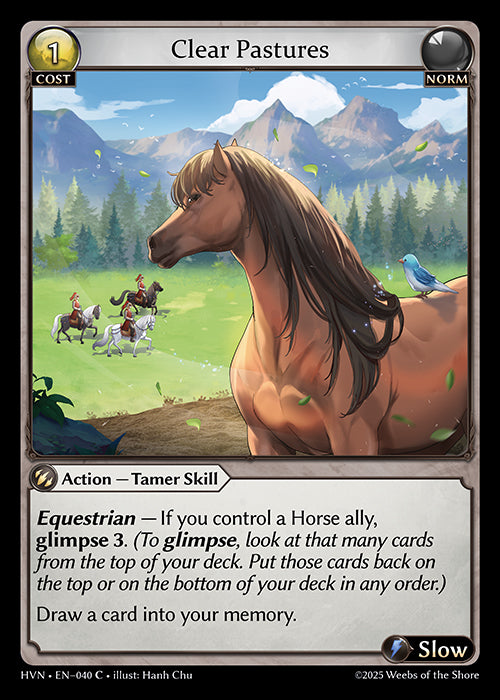 Grand Archive single card - HVN - EN-040 - Clear Pastures(C)