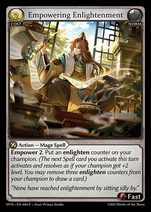 Grand Archive single card - HVN - EN-044 - Empowering Enlightenment(C)