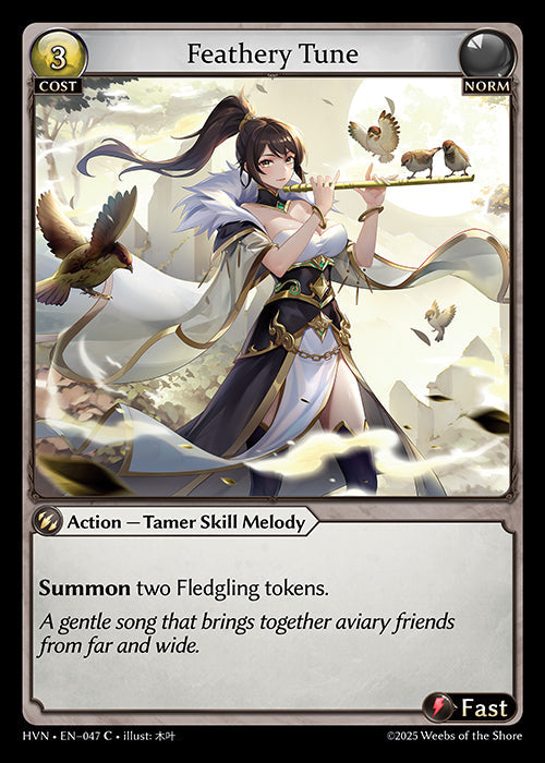Grand Archive single card - HVN - EN-047 - Feathery Tune(C)