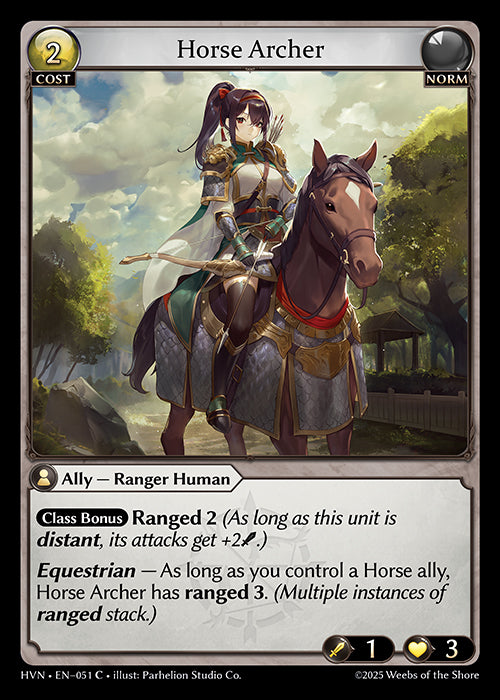 Grand Archive single card - HVN - EN-051 - Horse Archer(C)(Foil)