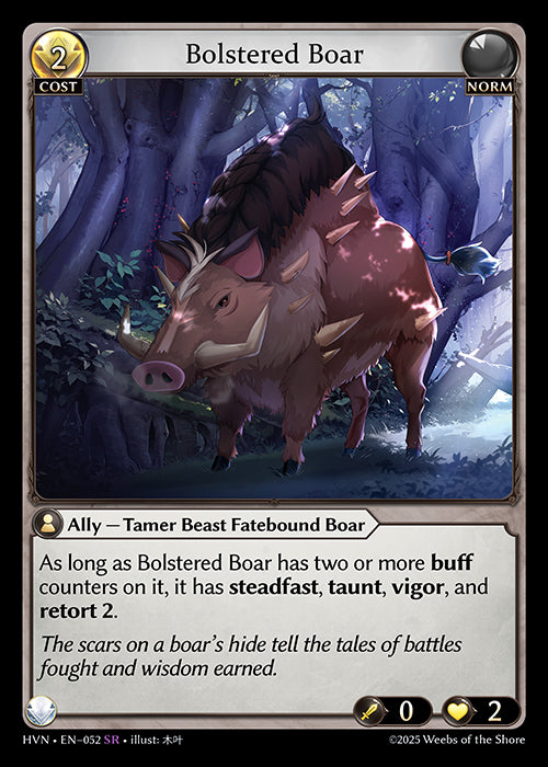 Grand Archive single card - HVN - EN-052 - Idle Fatestone // Bolstered Boar(SR)