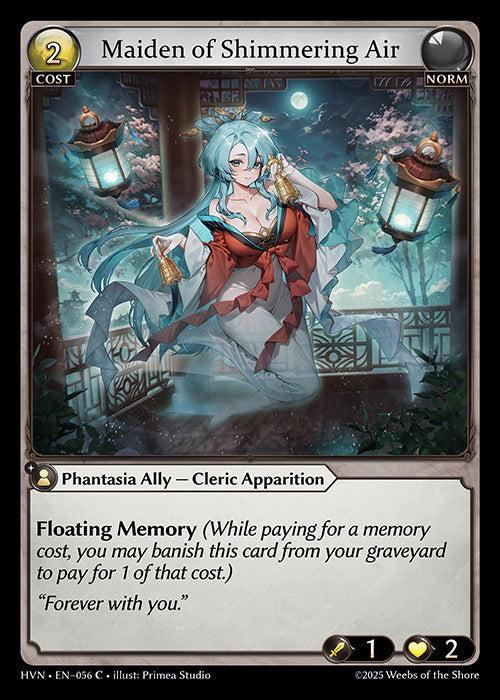 Grand Archive single card - HVN - EN-056 - Maiden of Shimmering Air(C)