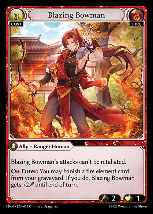 Grand Archive single card - HVN - EN-075 - Blazing Bowman(C)