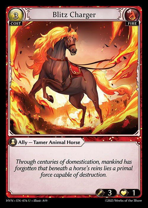 Grand Archive single card - HVN - EN-076 - Blitz Charger(U)