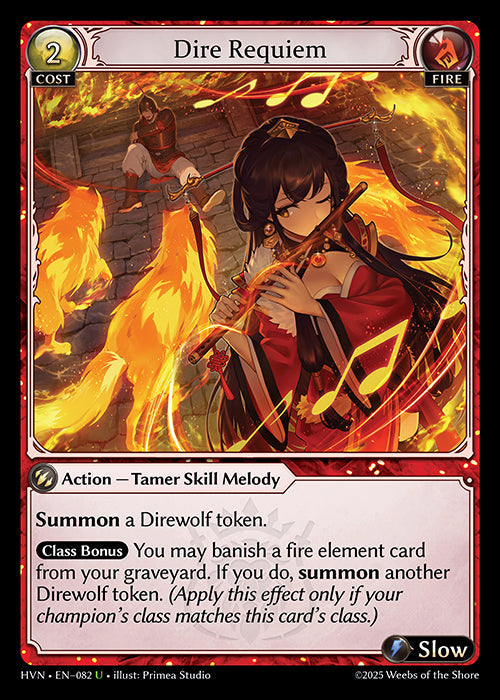 Grand Archive single card - HVN - EN-082 - Dire Requiem(U)
