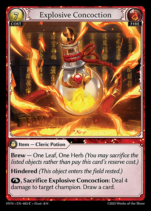 Grand Archive single card - HVN - EN-085 - Explosive Concoction(C)
