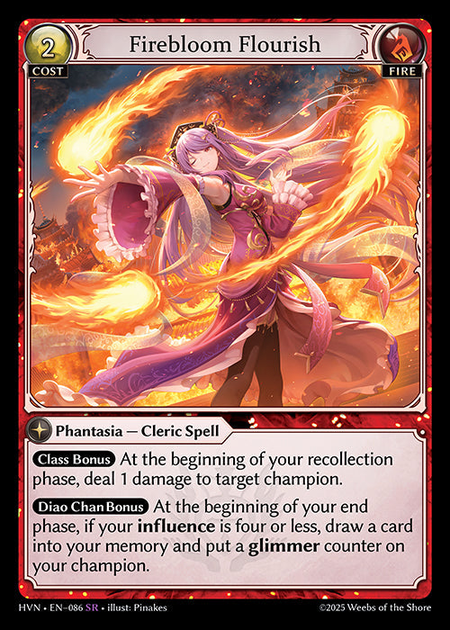 Grand Archive single card - HVN - EN-086 - Firebloom Flourish(SR)