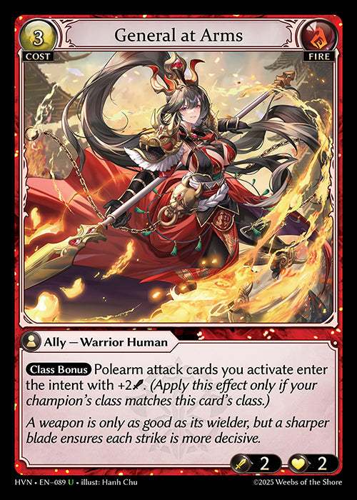 Grand Archive single card - HVN - EN-089 - General at Arms(U)