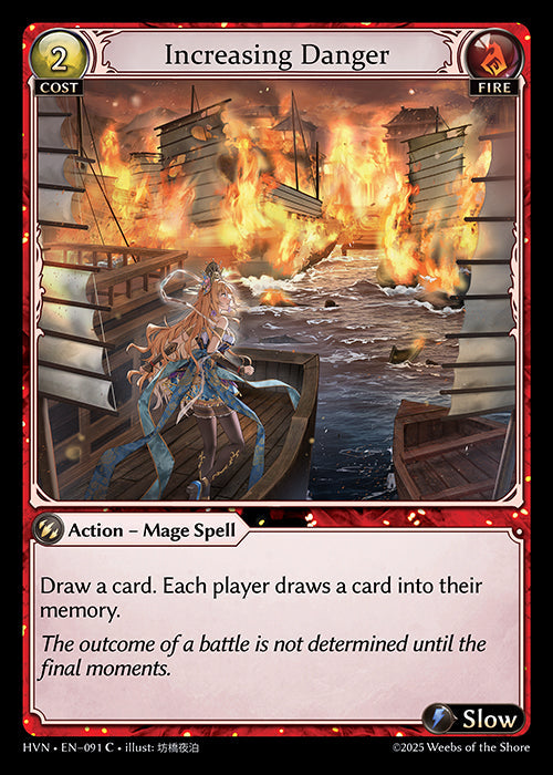 Grand Archive single card - HVN - EN-091 - Increasing Danger(C)