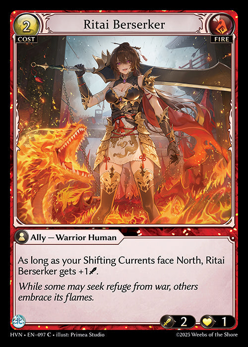 Grand Archive single card - HVN - EN-097 - Ritai Berserker(C)