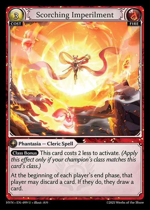 Grand Archive single card - HVN - EN-099 - Scorching Imperilment(U)(Foil)