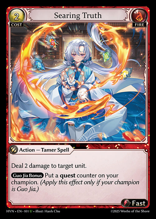 Grand Archive single card - HVN - EN-101 - Searing Truth(U)