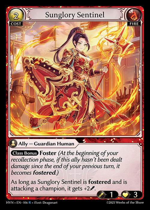 Grand Archive single card - HVN - EN-106 - Sunglory Sentinel(R)