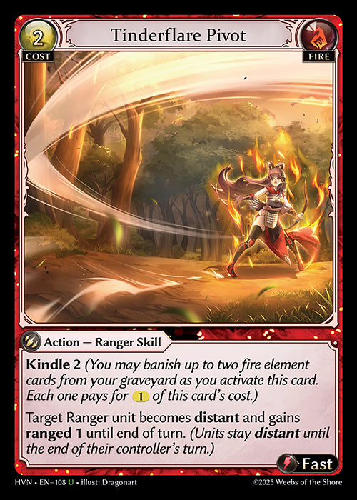 Grand Archive single card - HVN - EN-108 - Tinderflare Pivot(U)(Foil)