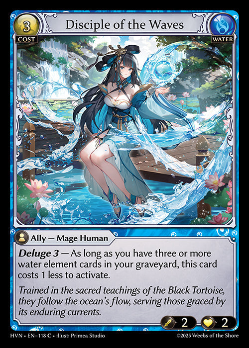 Grand Archive single card - HVN - EN-118 - Disciple of the Waves(C)