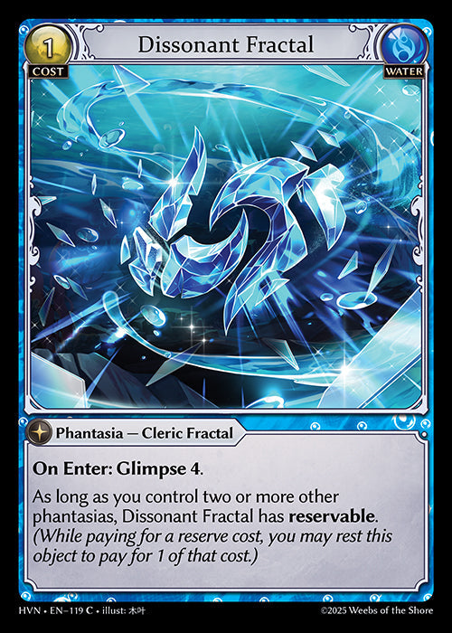 Grand Archive single card - HVN - EN-119 - Dissonant Fractal(C)