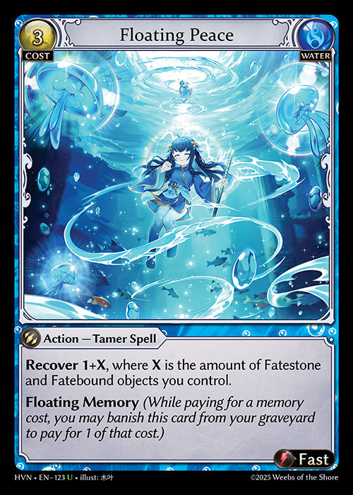 Grand Archive single card - HVN - EN-123 - Floating Peace(U)