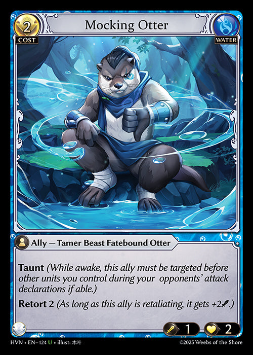 Grand Archive single card - HVN - EN-124 - Fluvial Fatestone // Mocking Otter(U)