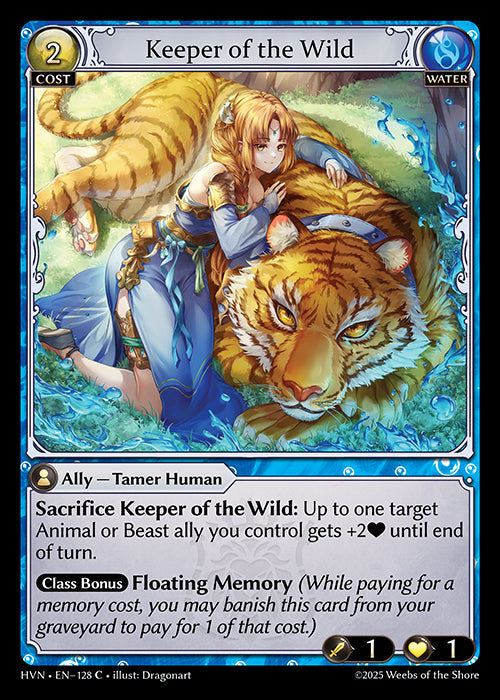 Grand Archive single card - HVN - EN-128 - Keeper of the Wild(C)