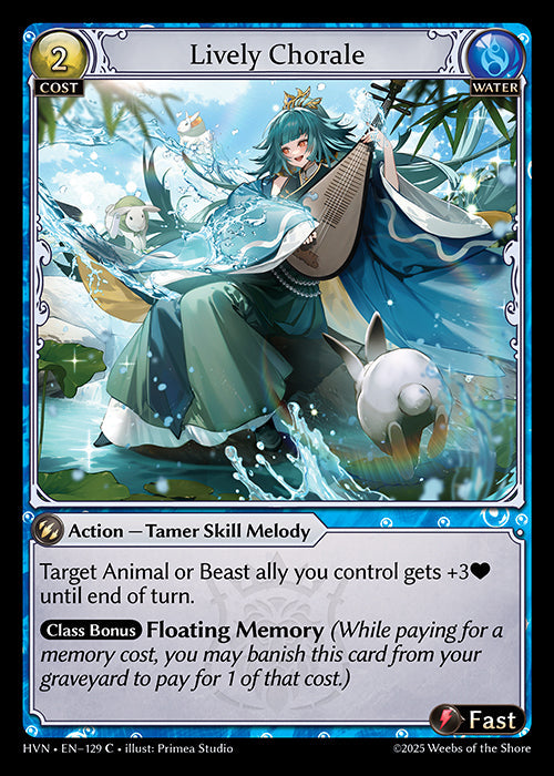 Grand Archive single card - HVN - EN-129 - Lively Chorale(C)