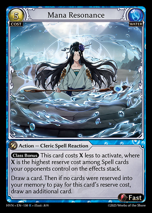 Grand Archive single card - HVN - EN-130 - Mana Resonance(R)