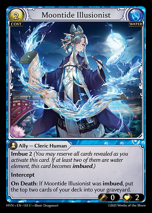 Grand Archive single card - HVN - EN-133 - Moontide Illusionist(U)