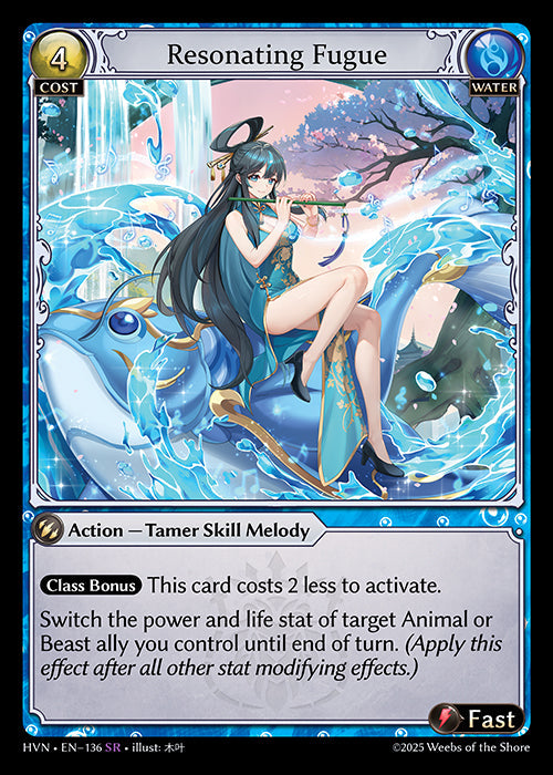 Grand Archive single card - HVN - EN-136 - Resonating Fugue(SR)