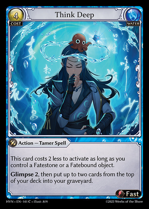 Grand Archive single card - HVN - EN-141 - Think Deep(C)